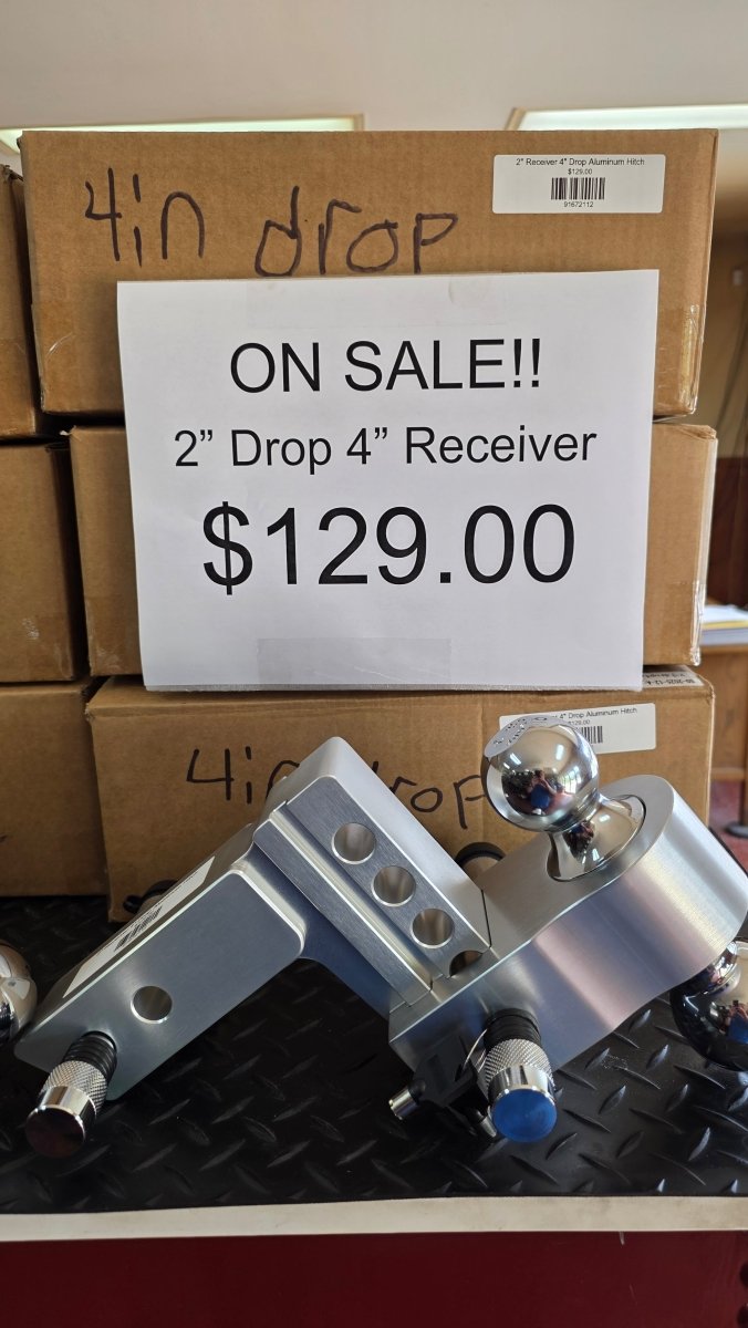 2" Receiver 4" Drop Aluminum Hitch - Drag Star Trailers