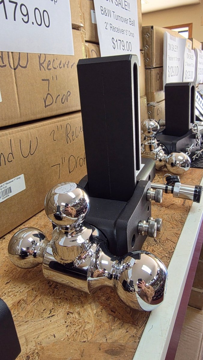 B&W Turnover Ball 2” Receiver 7” Drop - Drag Star Trailers