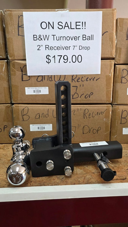 B&W Turnover Ball 2” Receiver 7” Drop - Drag Star Trailers