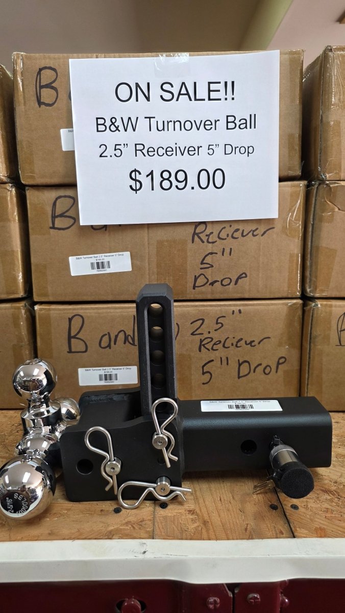 B&W Turnover Ball 2.5” Receiver 5” Drop - Drag Star Trailers