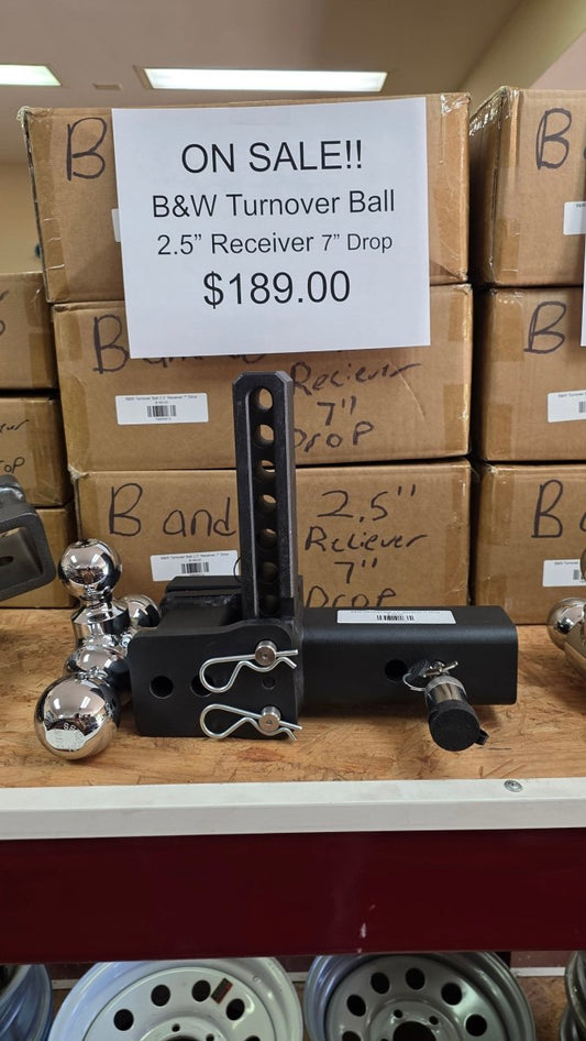 B&W Turnover Ball 2.5” Receiver 7” Drop - Drag Star Trailers